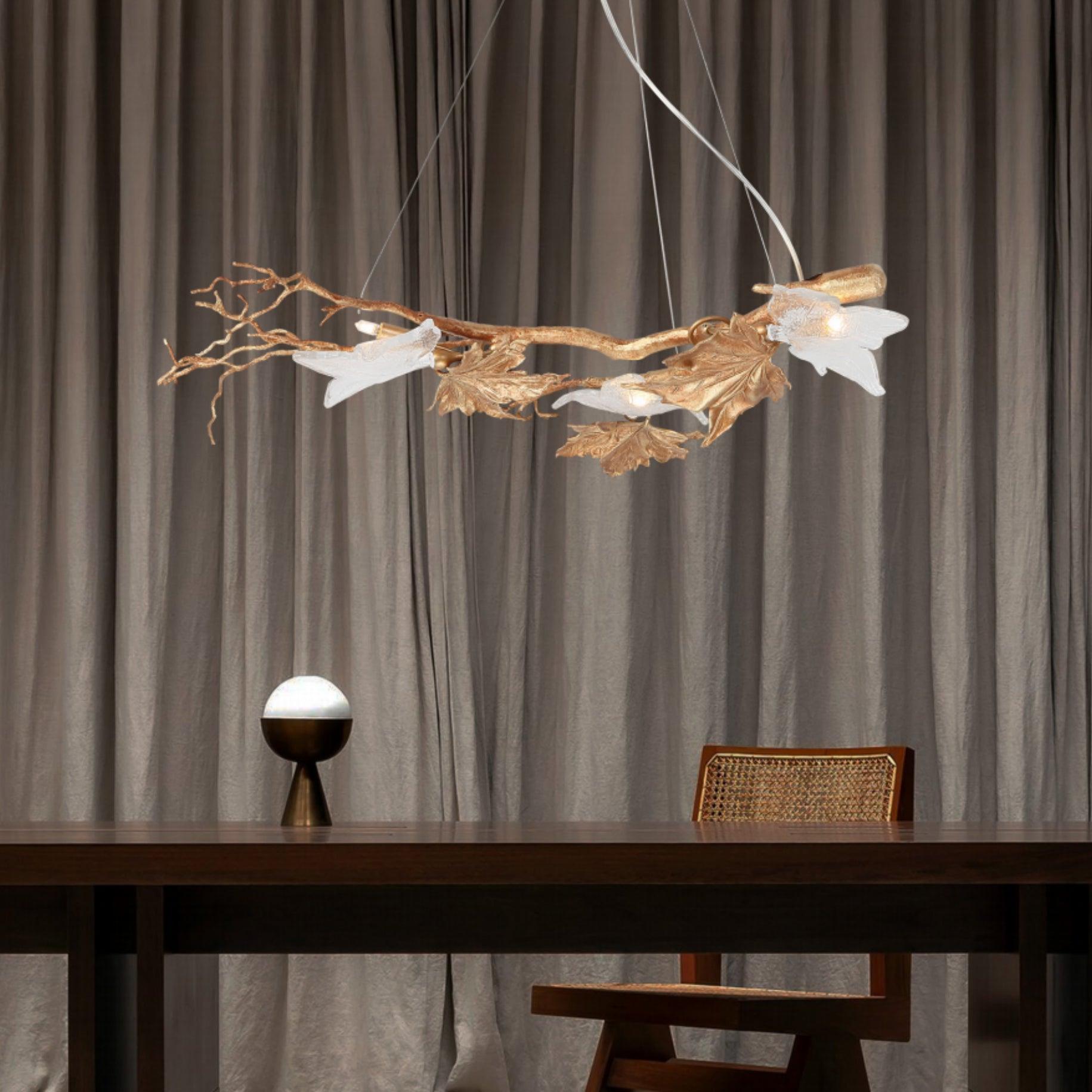 Folio Branch Brass Pendant light Chandelier