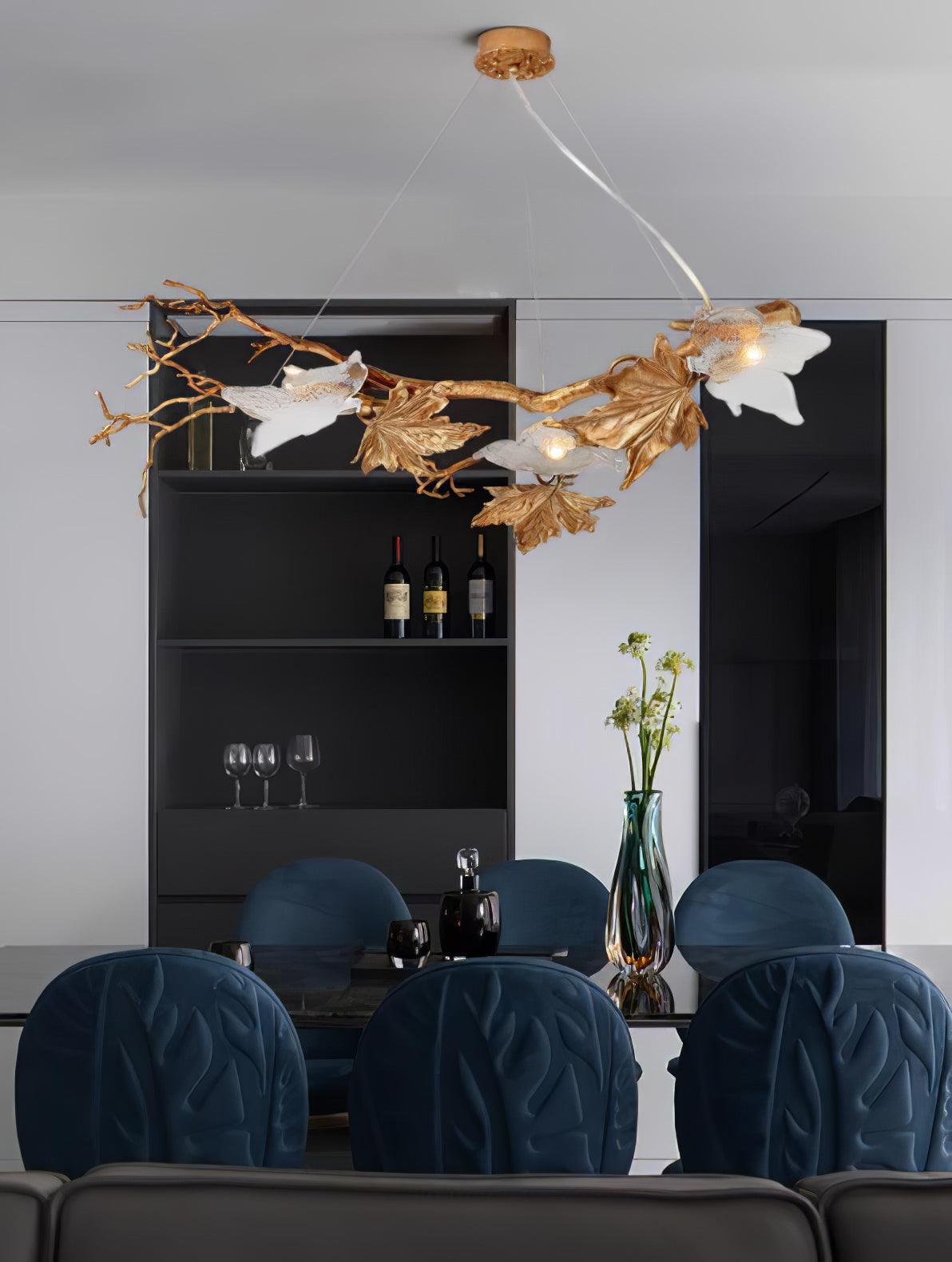 Folio Branch Brass Pendant light Chandelier
