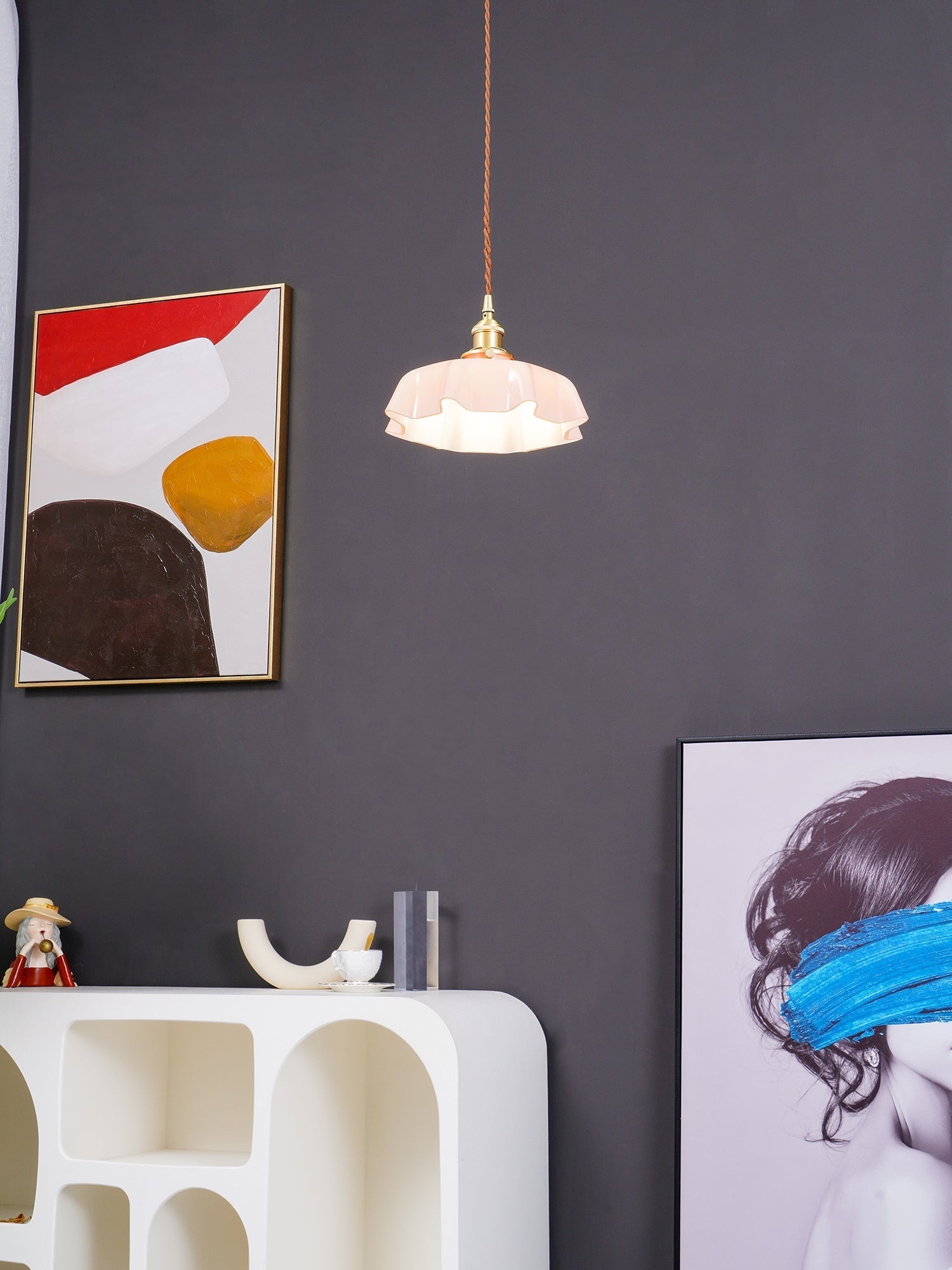 French Flower Houselight Pendant Swag Light