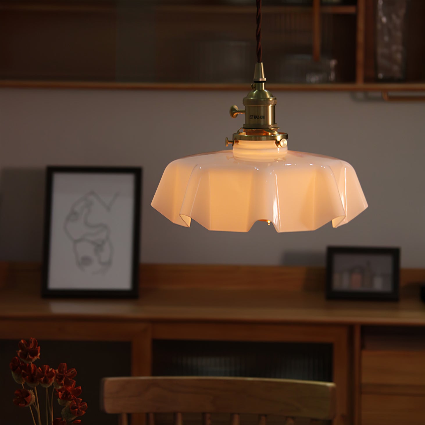 French Flower Houselight Pendant Swag Light