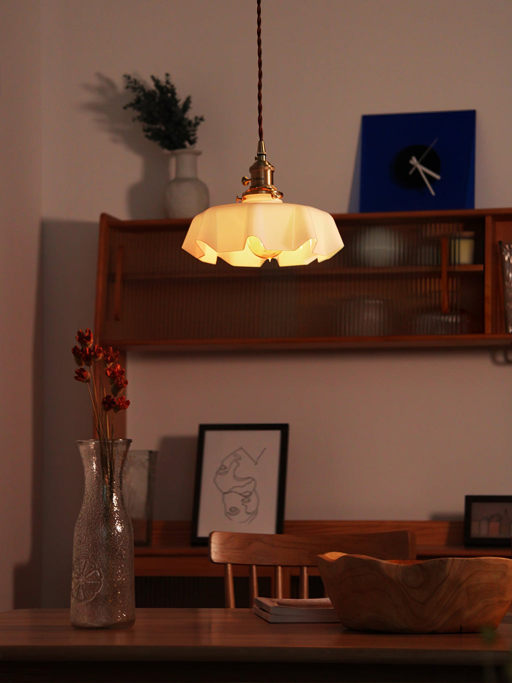 French Flower Houselight Pendant Swag Light