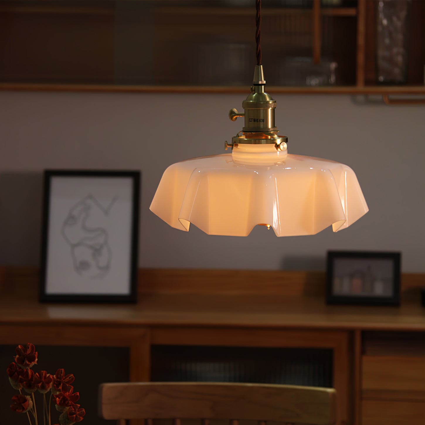 French Flower Houselight Pendant Swag Light