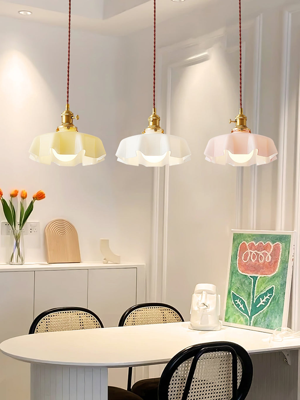French Flower Houselight Pendant Swag Light