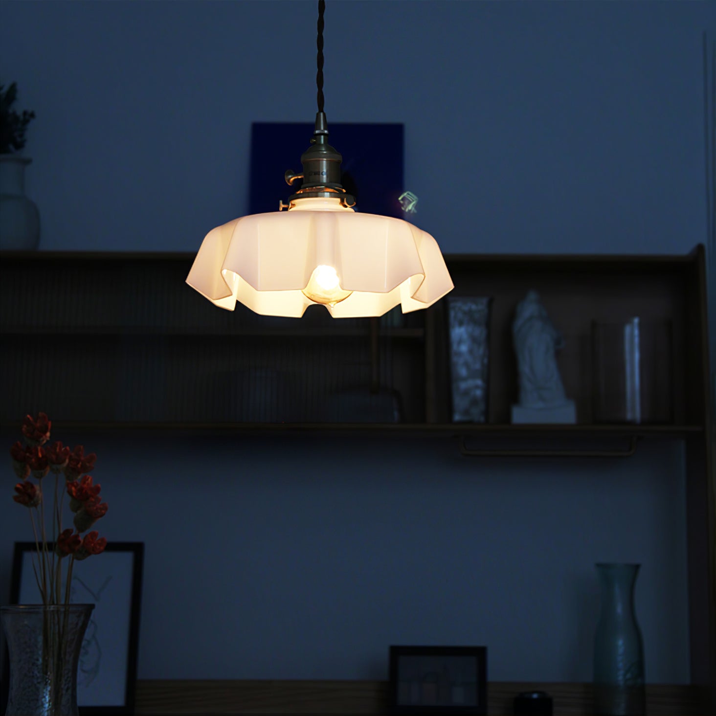 French Flower Houselight Pendant Swag Light