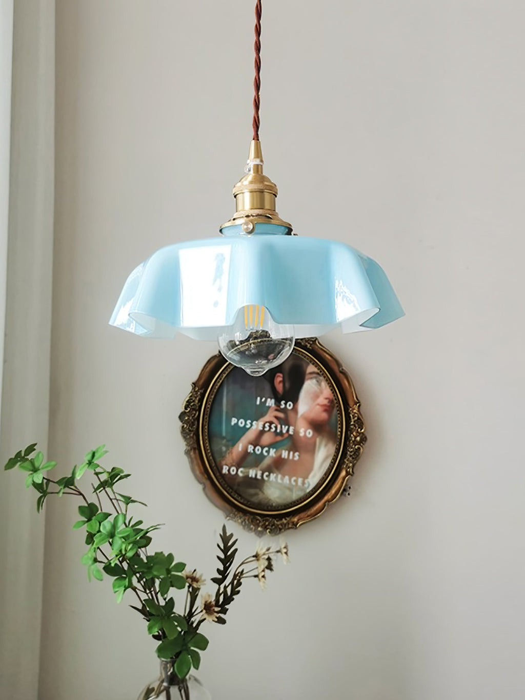 French Flower Houselight Pendant Swag Light
