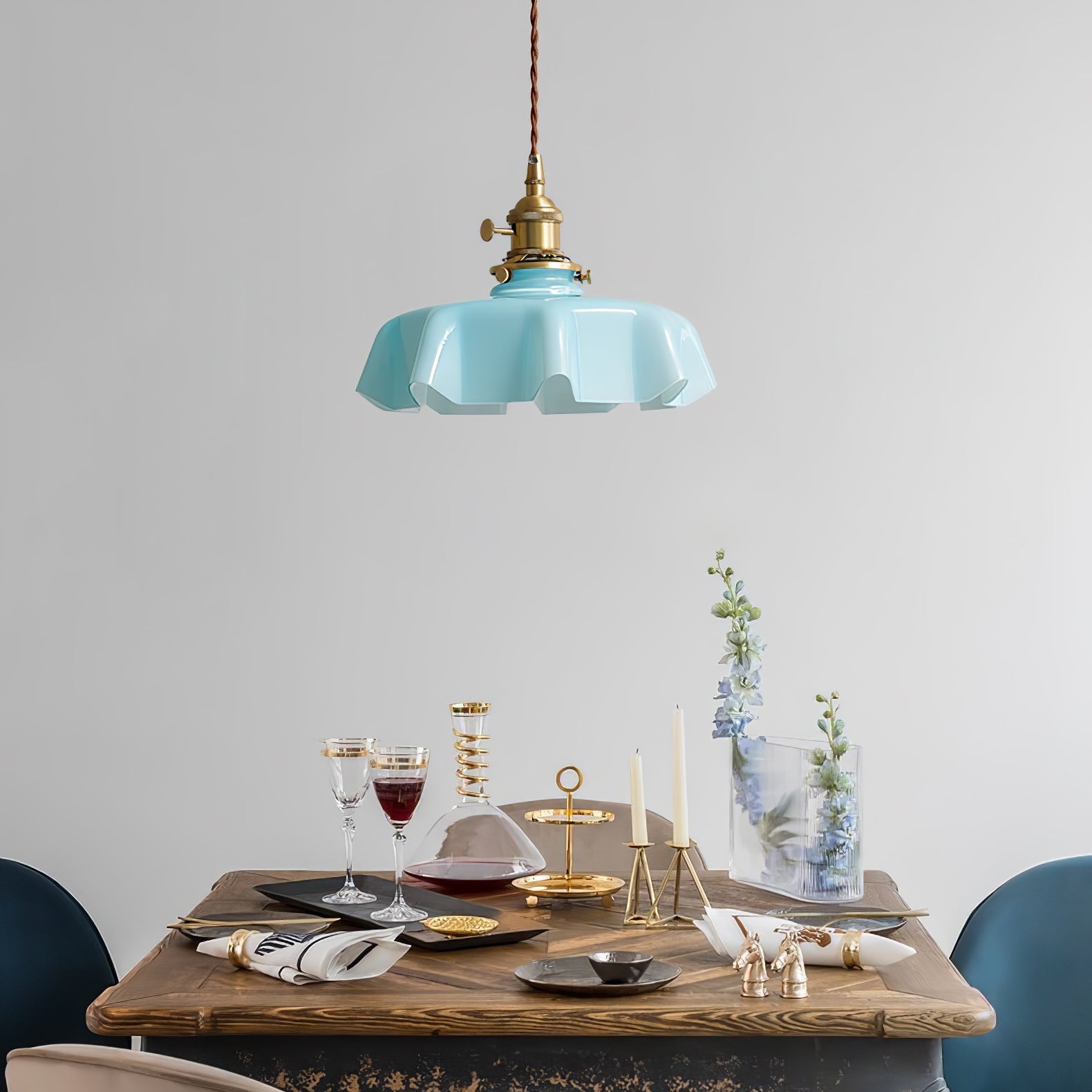 French Flower Houselight Pendant Swag Light