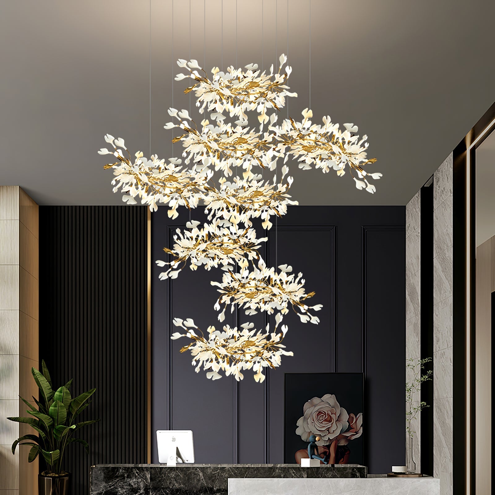 Gingko Leaves Crown Chandelier