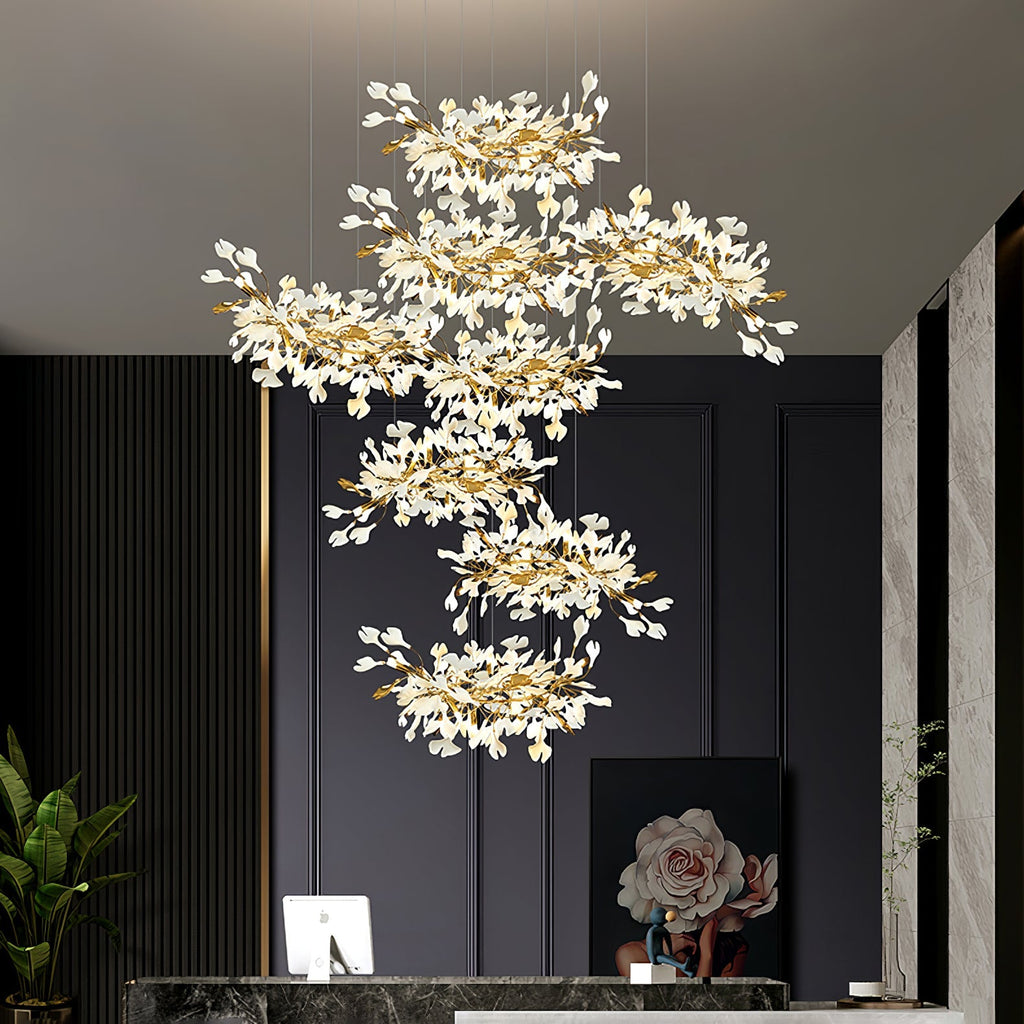 Gingko Leaves Crown Chandelier