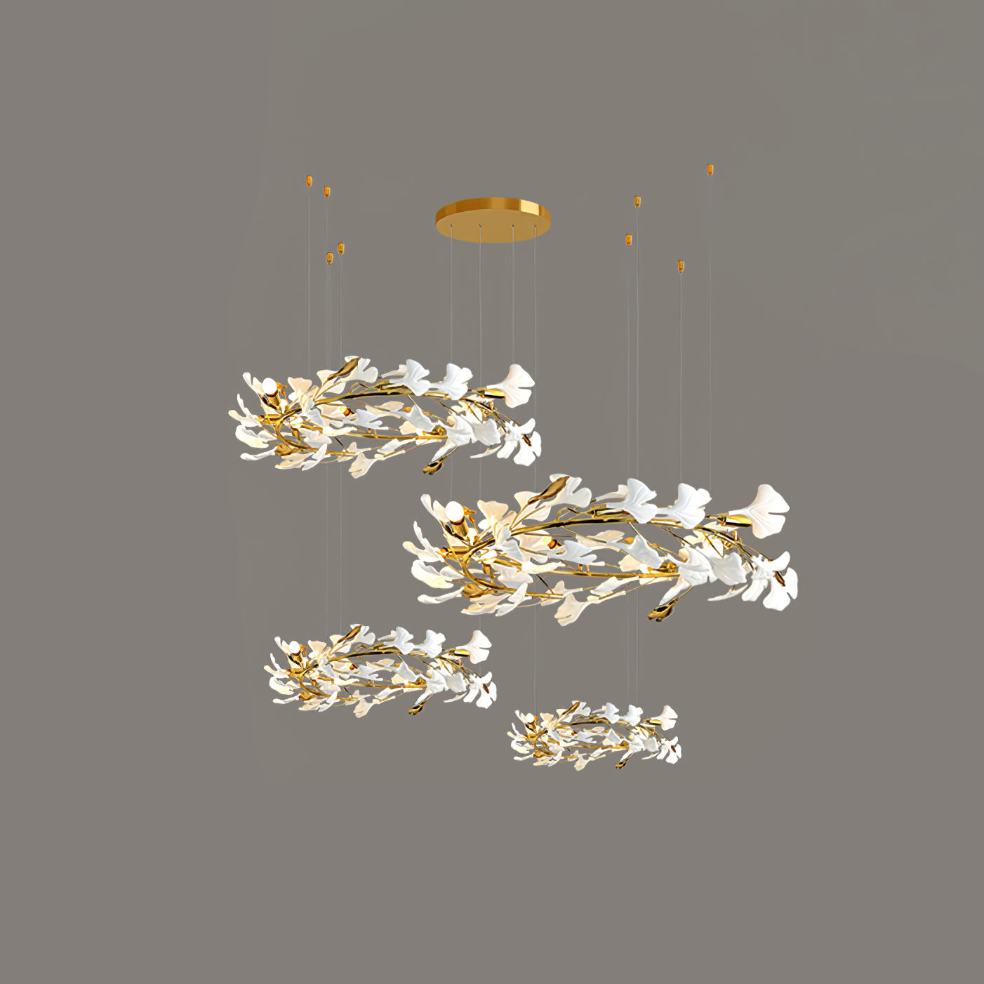 Gingko Leaves Crown Chandelier