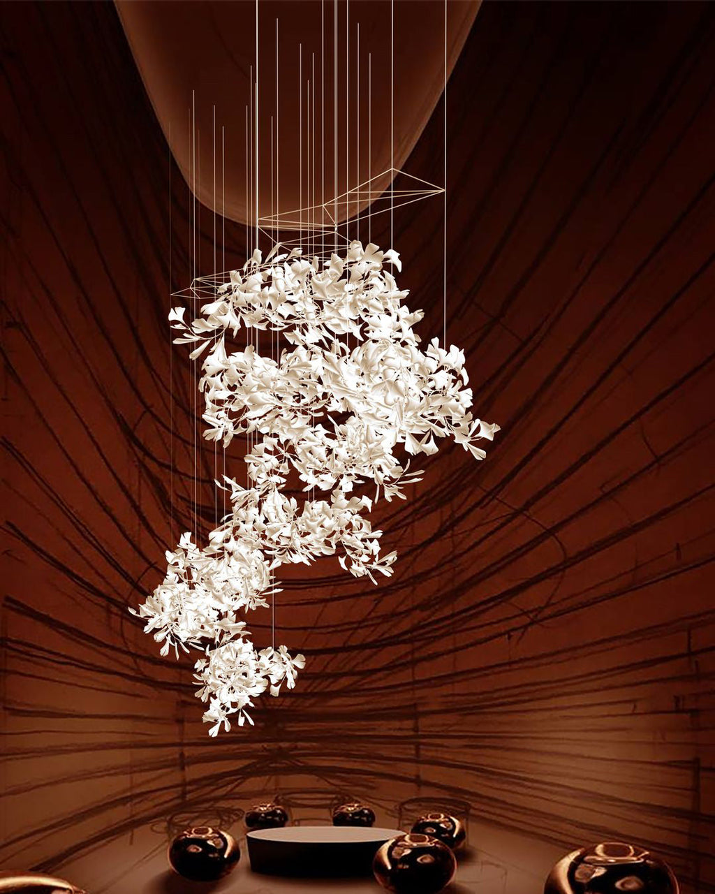 Gingko Leaves Crown Chandelier