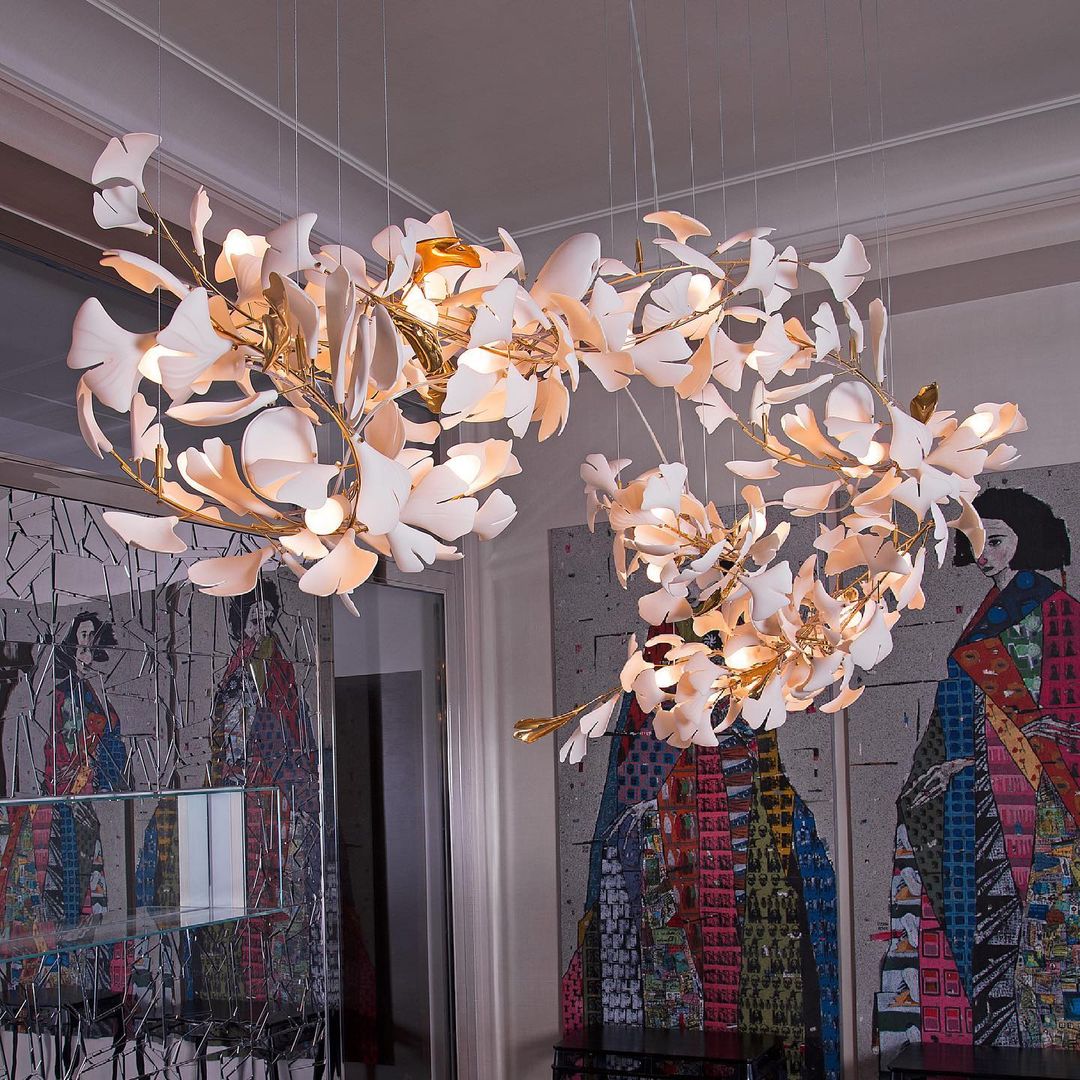 Gingko Leaves Crown Chandelier