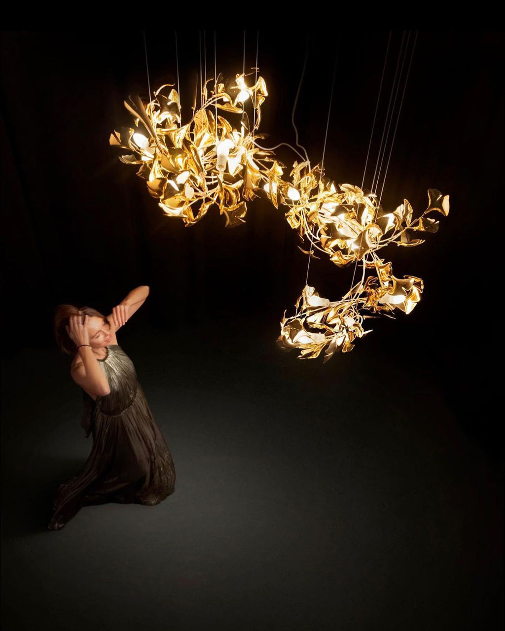 Gingko Leaves Crown Chandelier