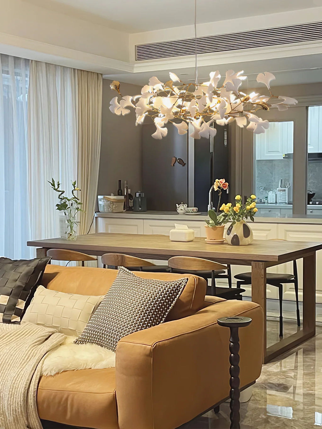 Gingko Leaves Crown Chandelier