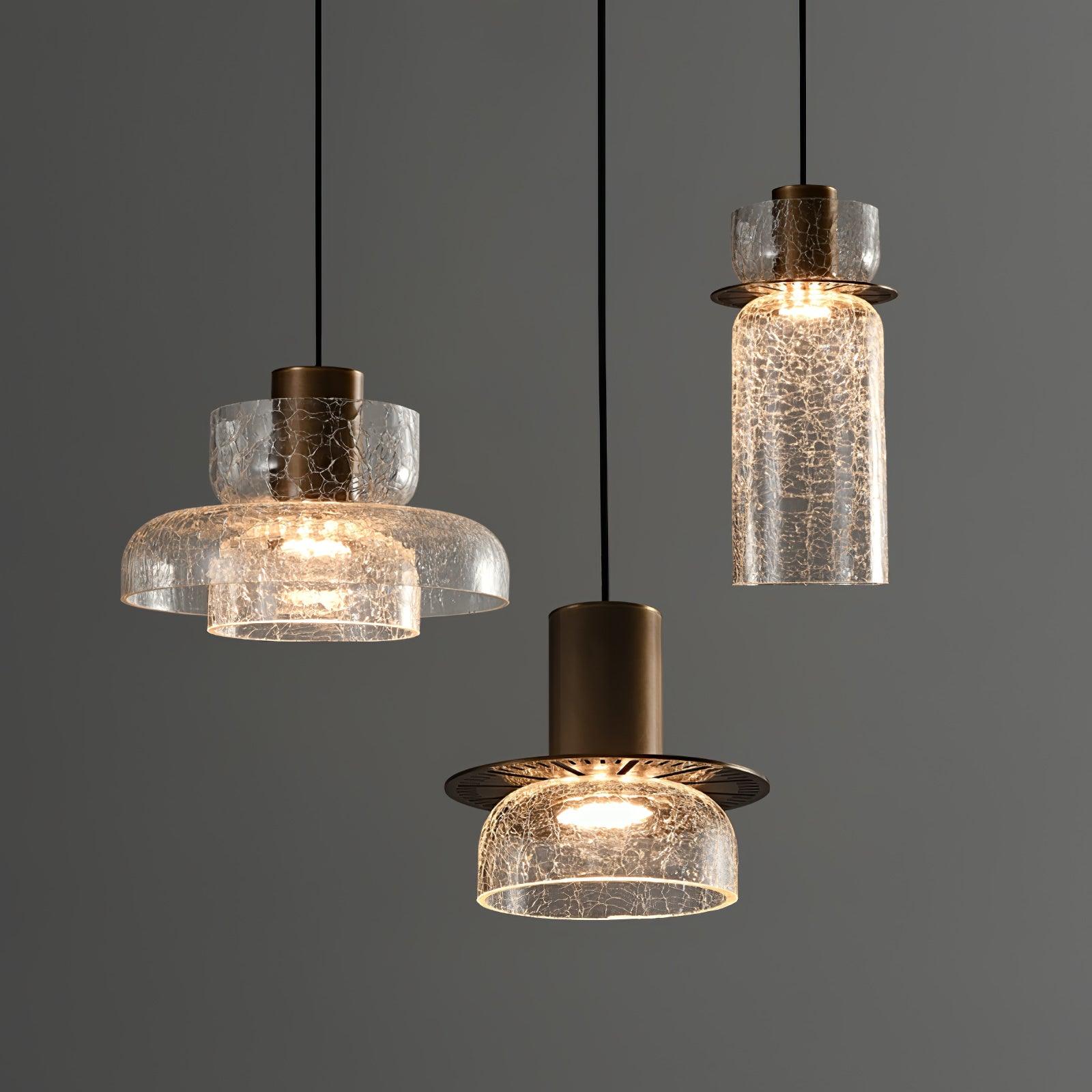 Glacier Crackle Glass Houselight Pendant Lamp
