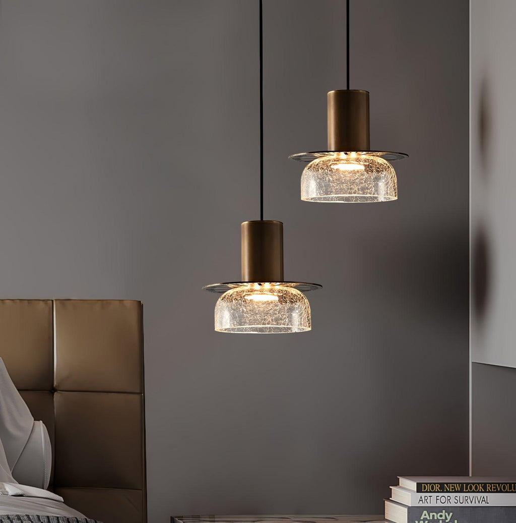 Glacier Crackle Glass Houselight Pendant Lamp