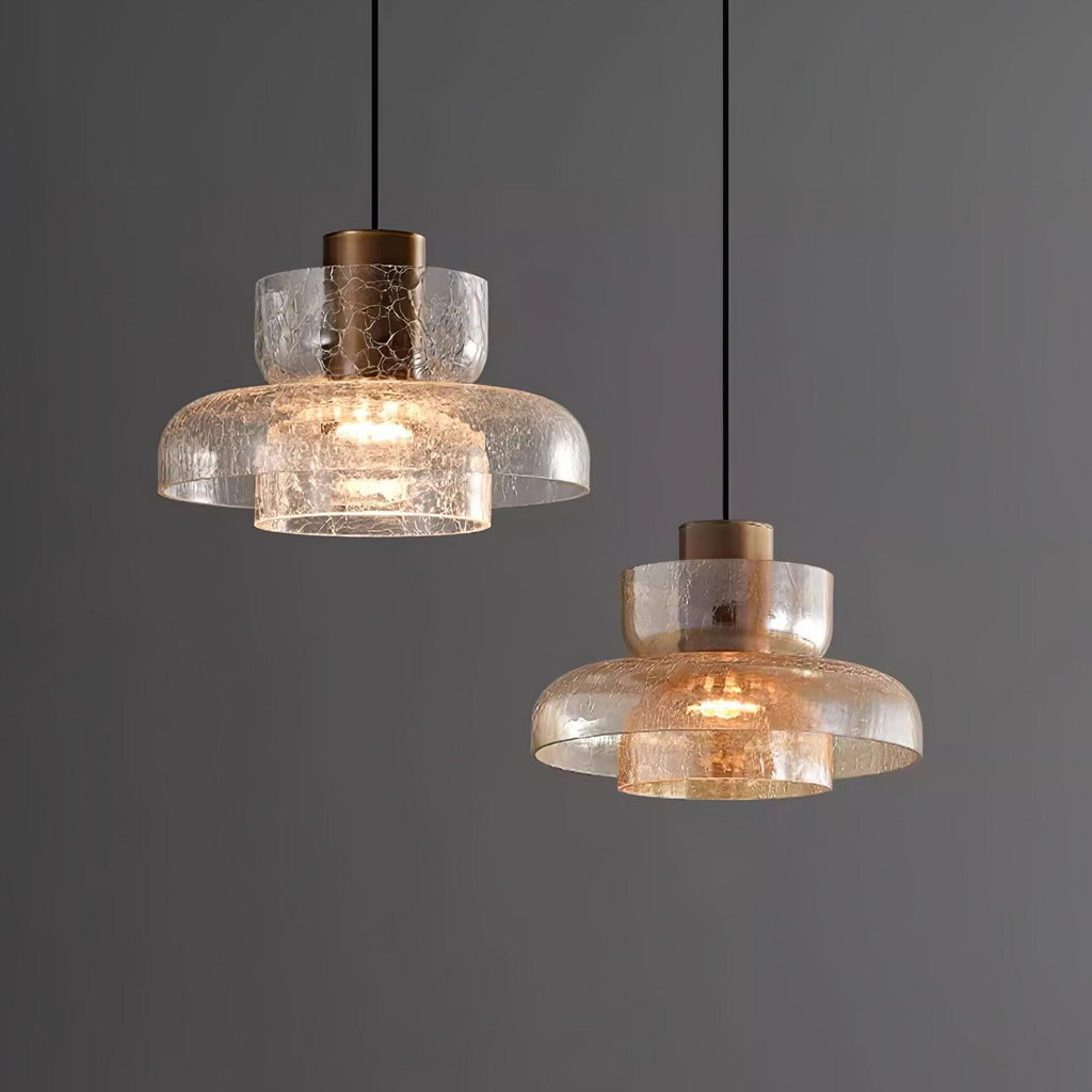 Glacier Crackle Glass Houselight Pendant Lamp