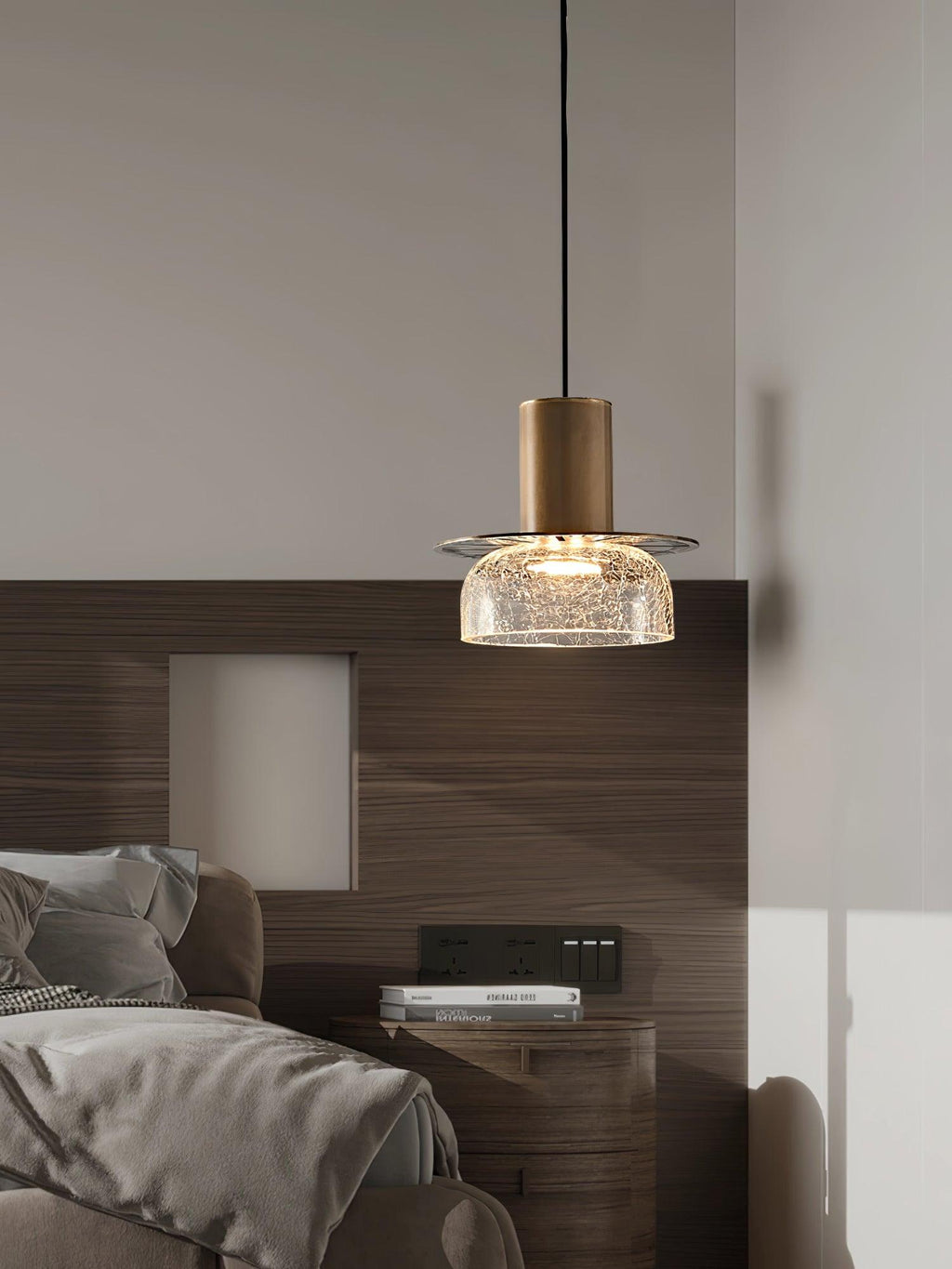 Glacier Crackle Glass Houselight Pendant Lamp