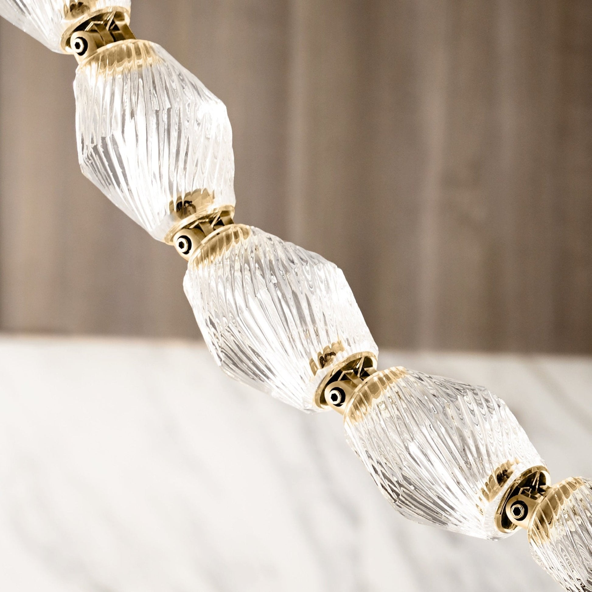 Glass Chain Chandelier