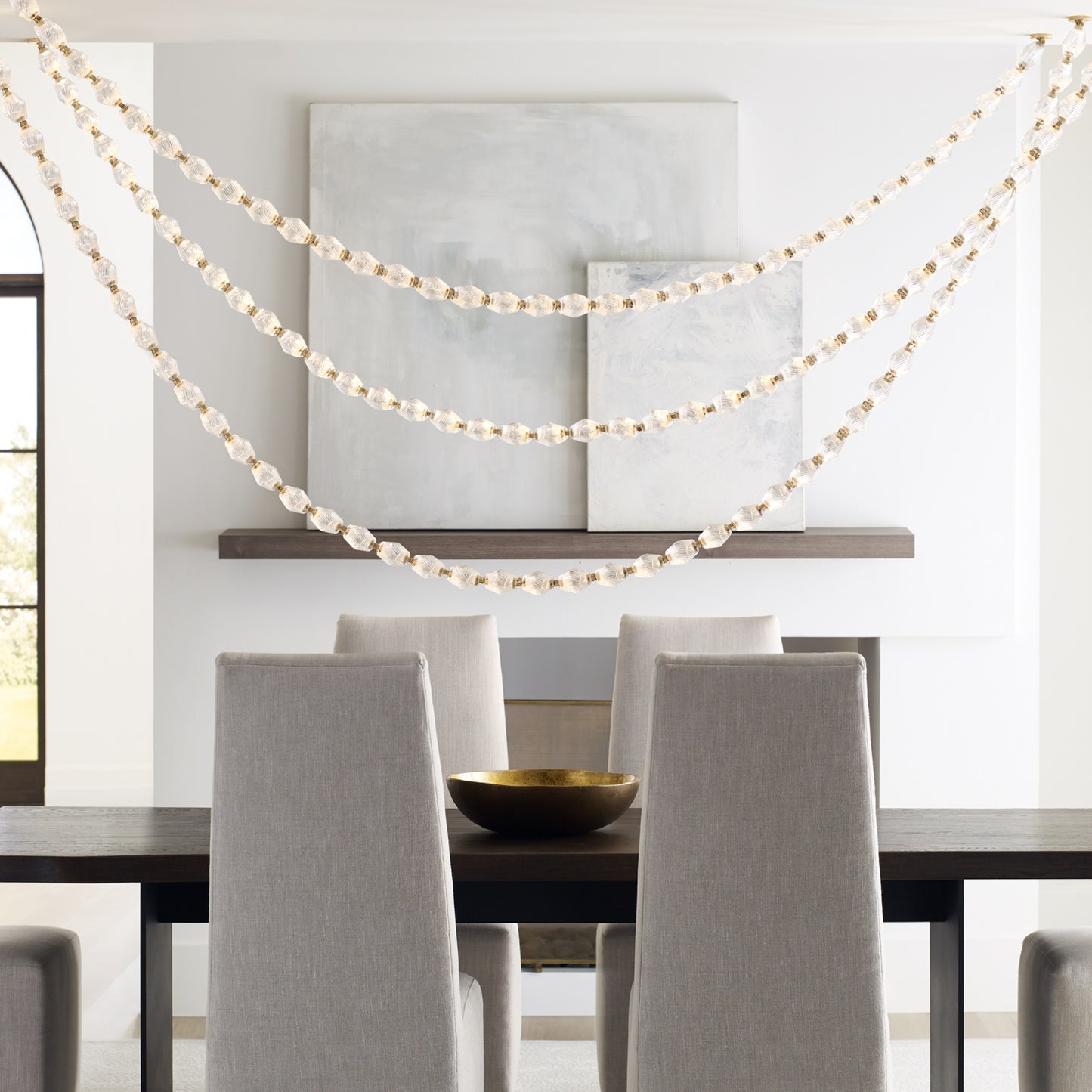 Glass Chain Chandelier