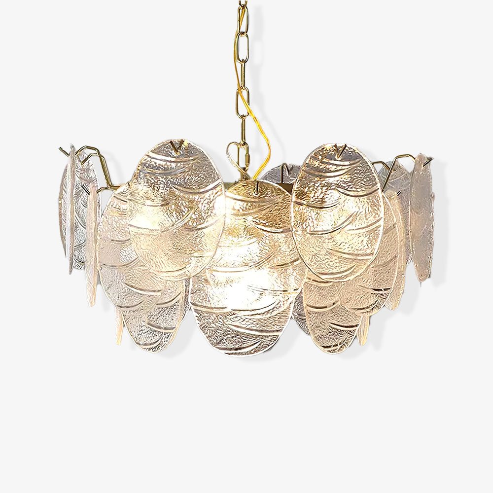 Glass Disc Gasolier Chandelier