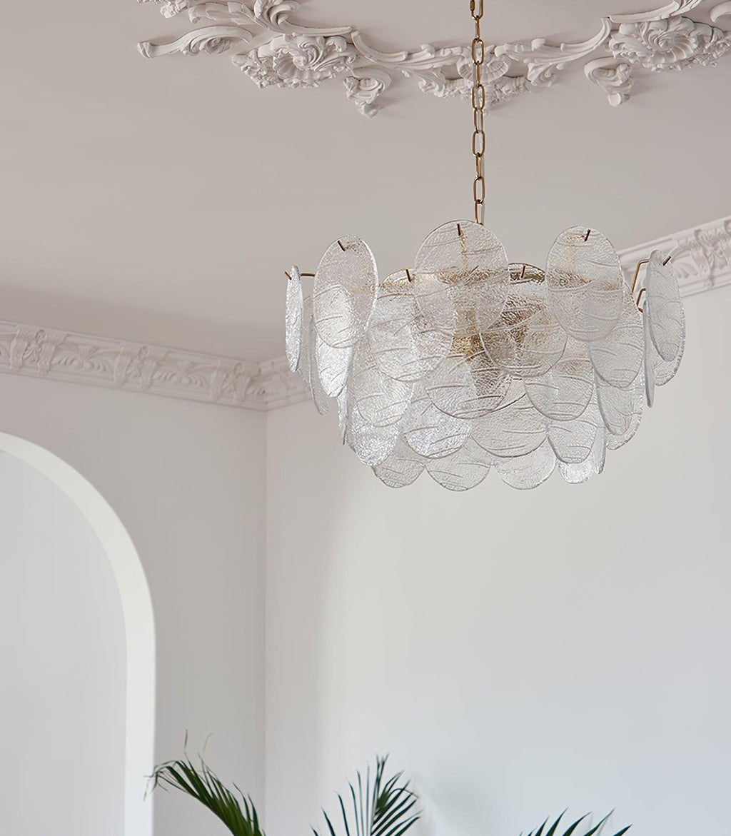 Glass Disc Gasolier Chandelier