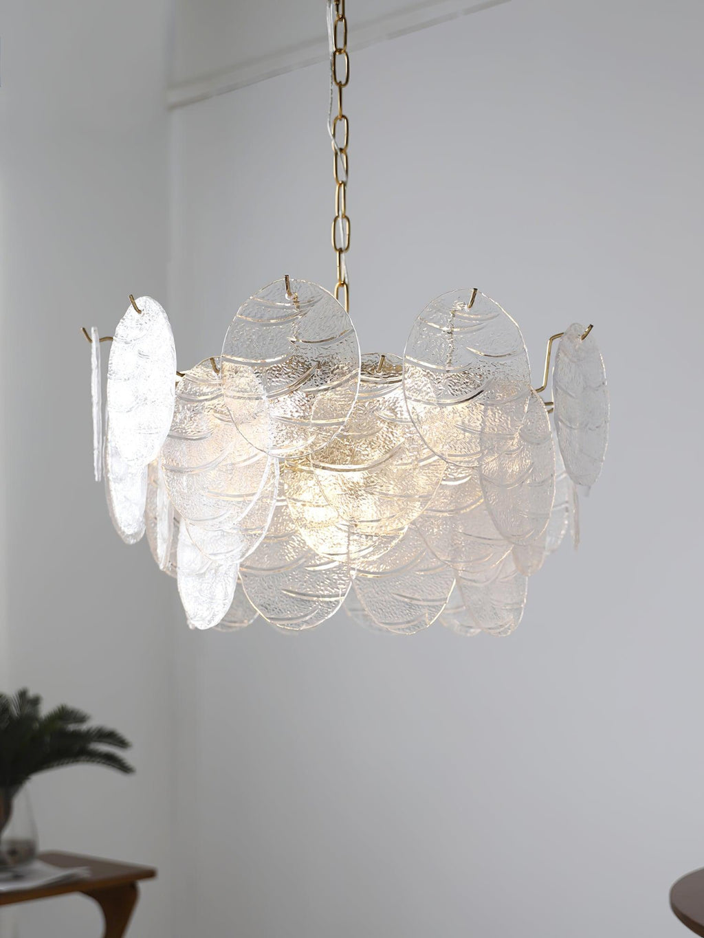 Glass Disc Gasolier Chandelier