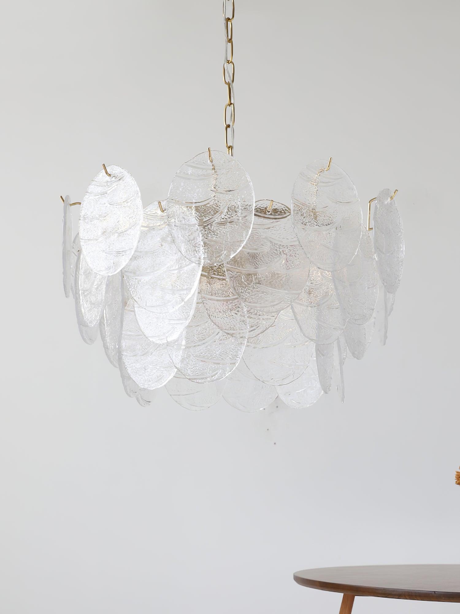 Glass Disc Gasolier Chandelier