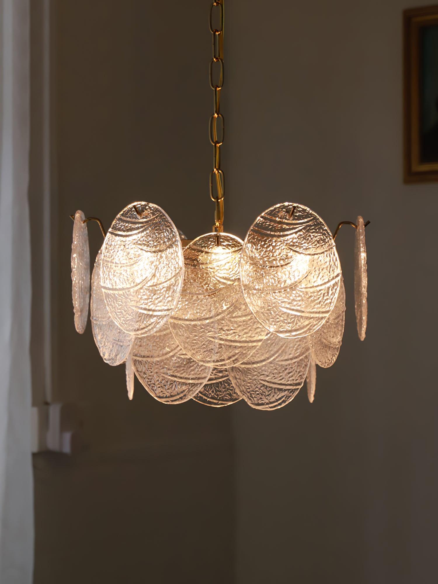 Glass Disc Gasolier Chandelier