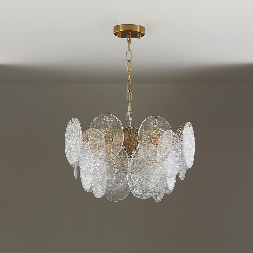 Glass Disc Gasolier Chandelier