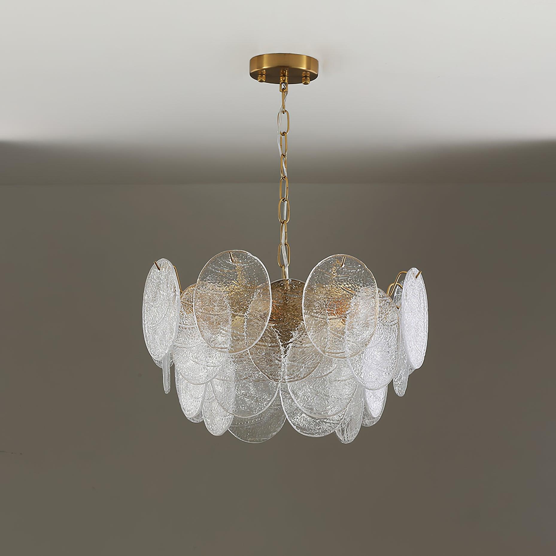 Glass Disc Gasolier Chandelier
