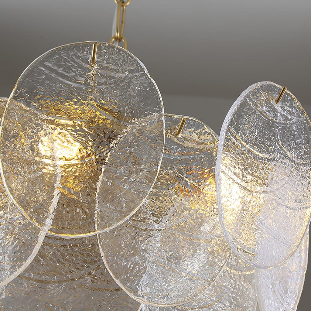 Glass Disc Gasolier Chandelier