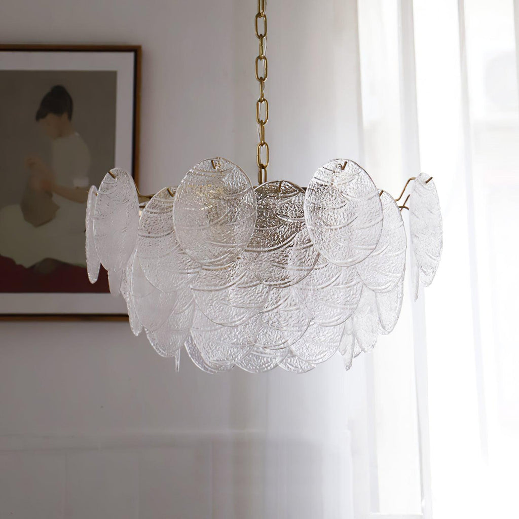 Glass Disc Gasolier Chandelier