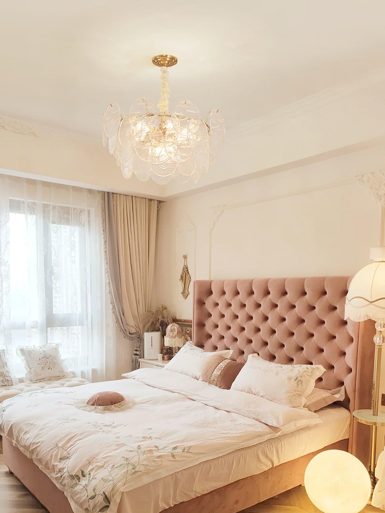 Glass Disc Gasolier Chandelier