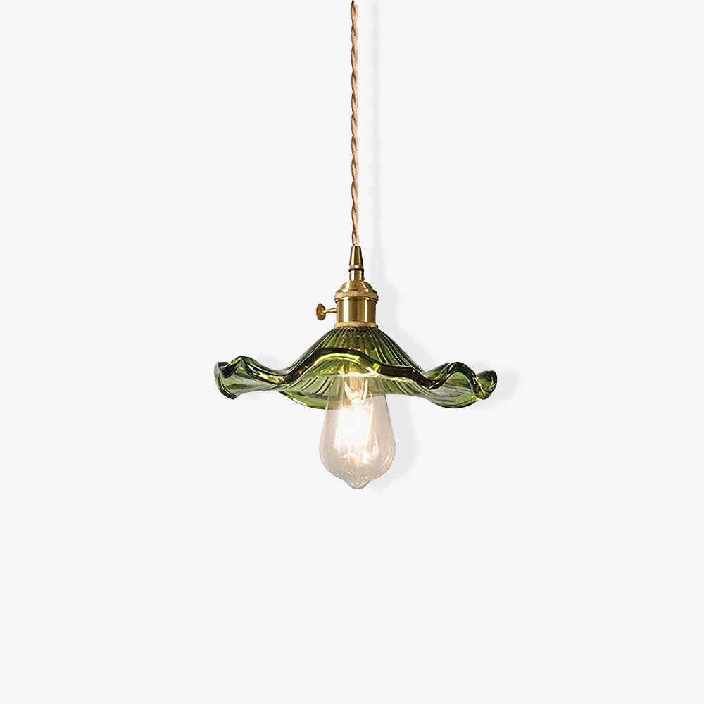 Glass Hibiscus Flower Drop light Pendant Light
