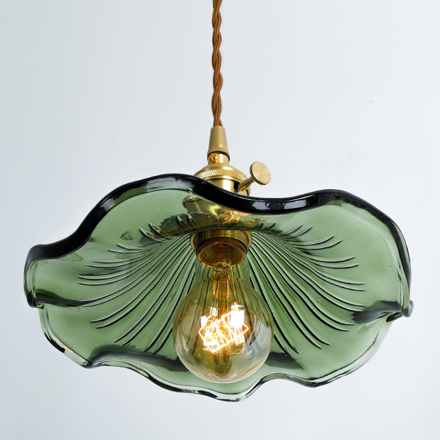 Glass Hibiscus Flower Drop light Pendant Light