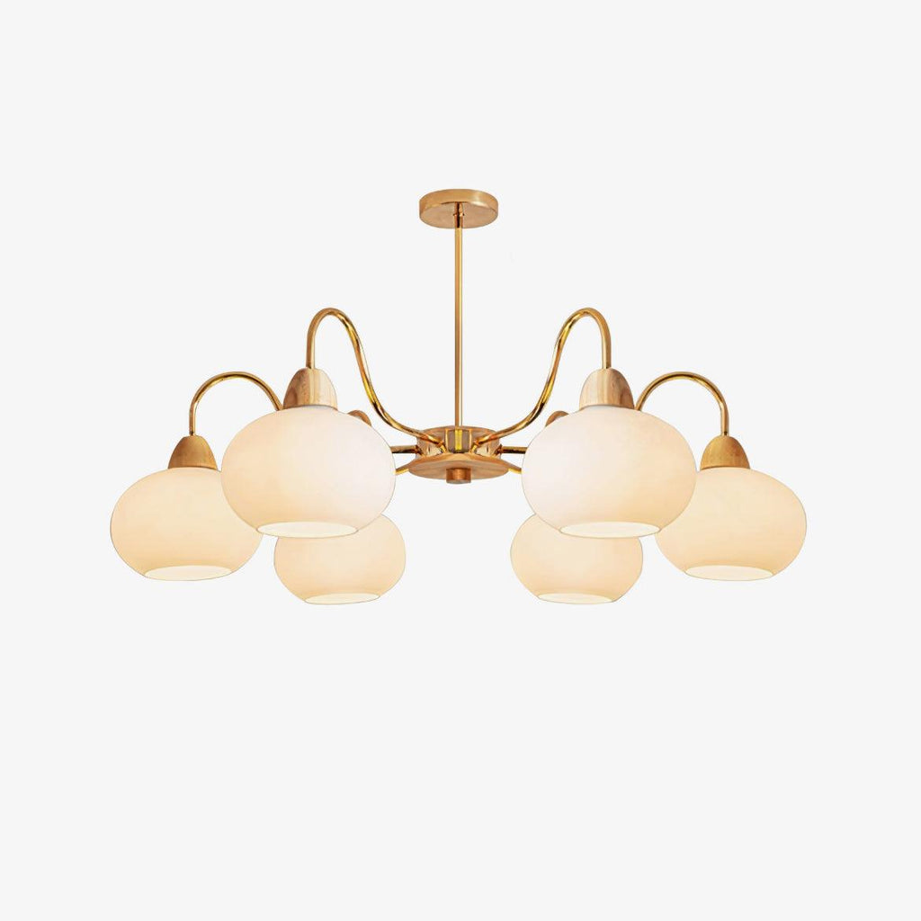 Glass Persimmon Electrolier Chandelier