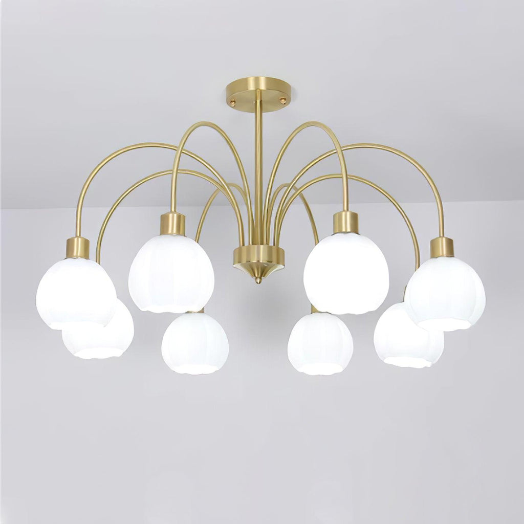 Glass Pumpkin Gold Candelabrum Chandelier
