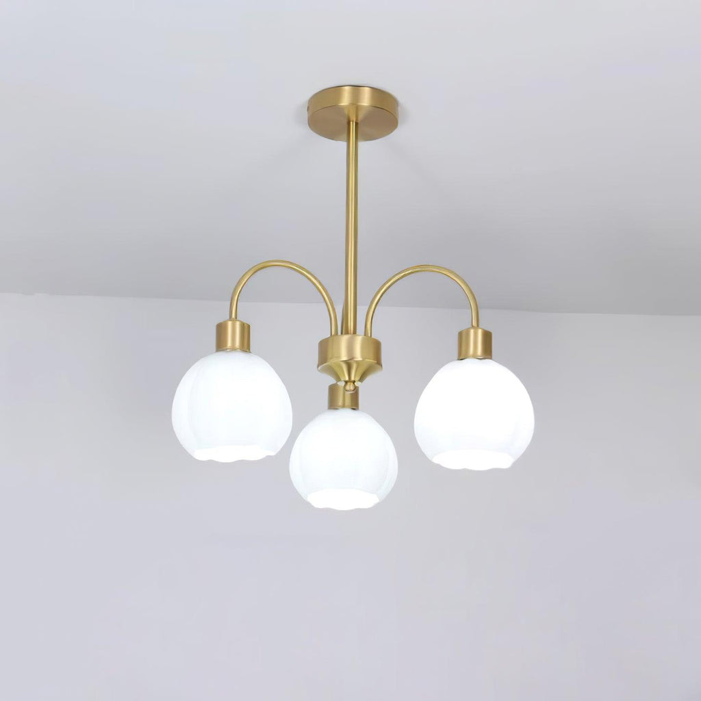 Glass Pumpkin Gold Candelabrum Chandelier