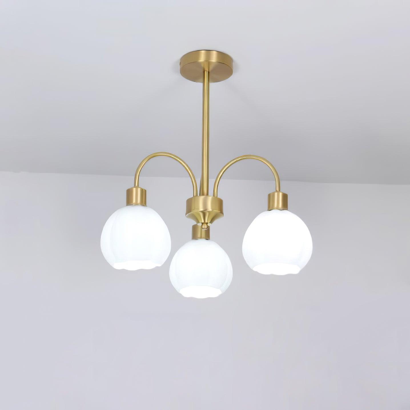 Glass Pumpkin Gold Candelabrum Chandelier