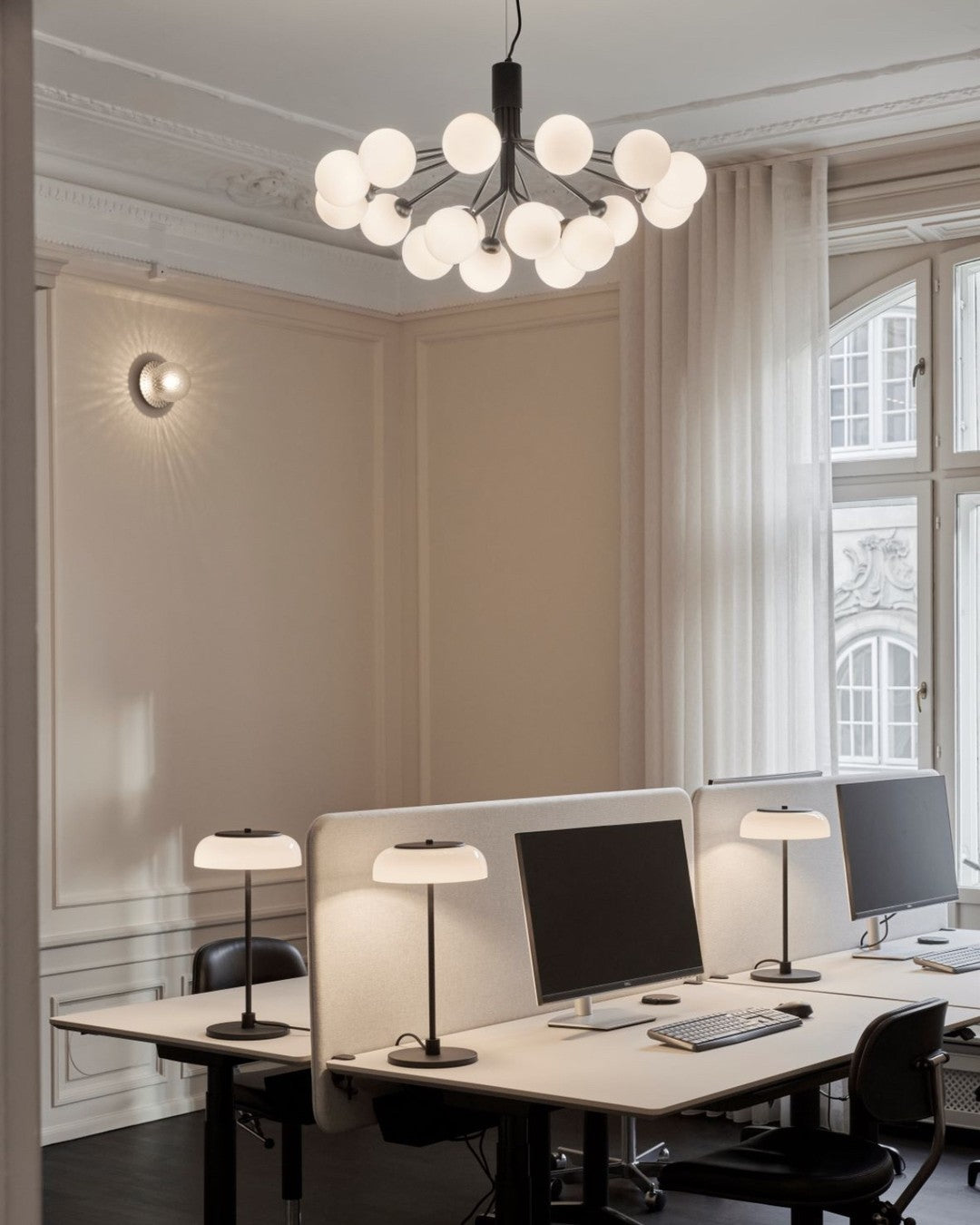 Glass Sphere Cluster Candelabrum Chandelier