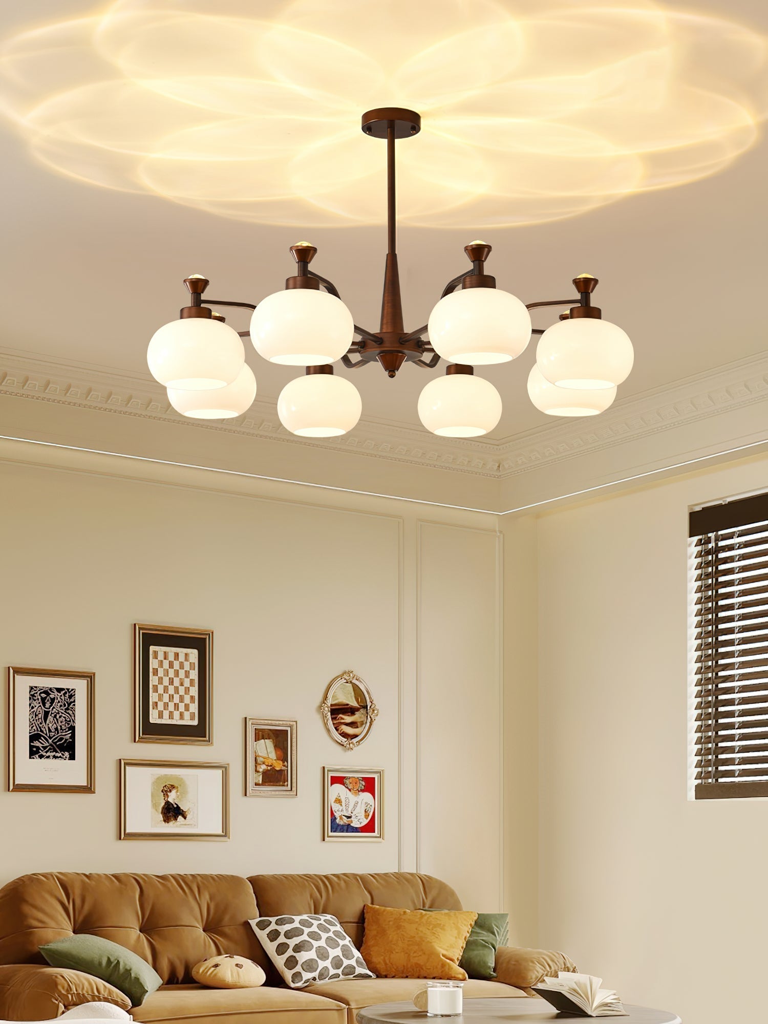 Globe Spotlight Candelabrum Chandelier