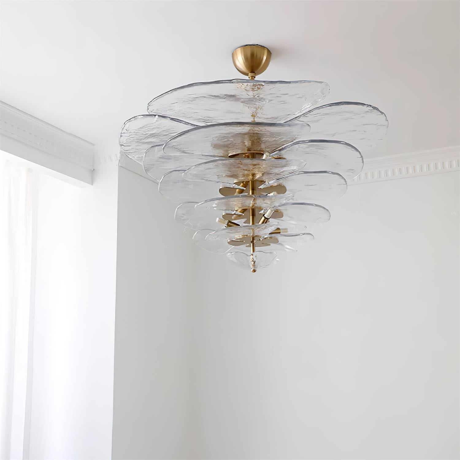 Petals Gold Murano Ceiling fixture Chandelier