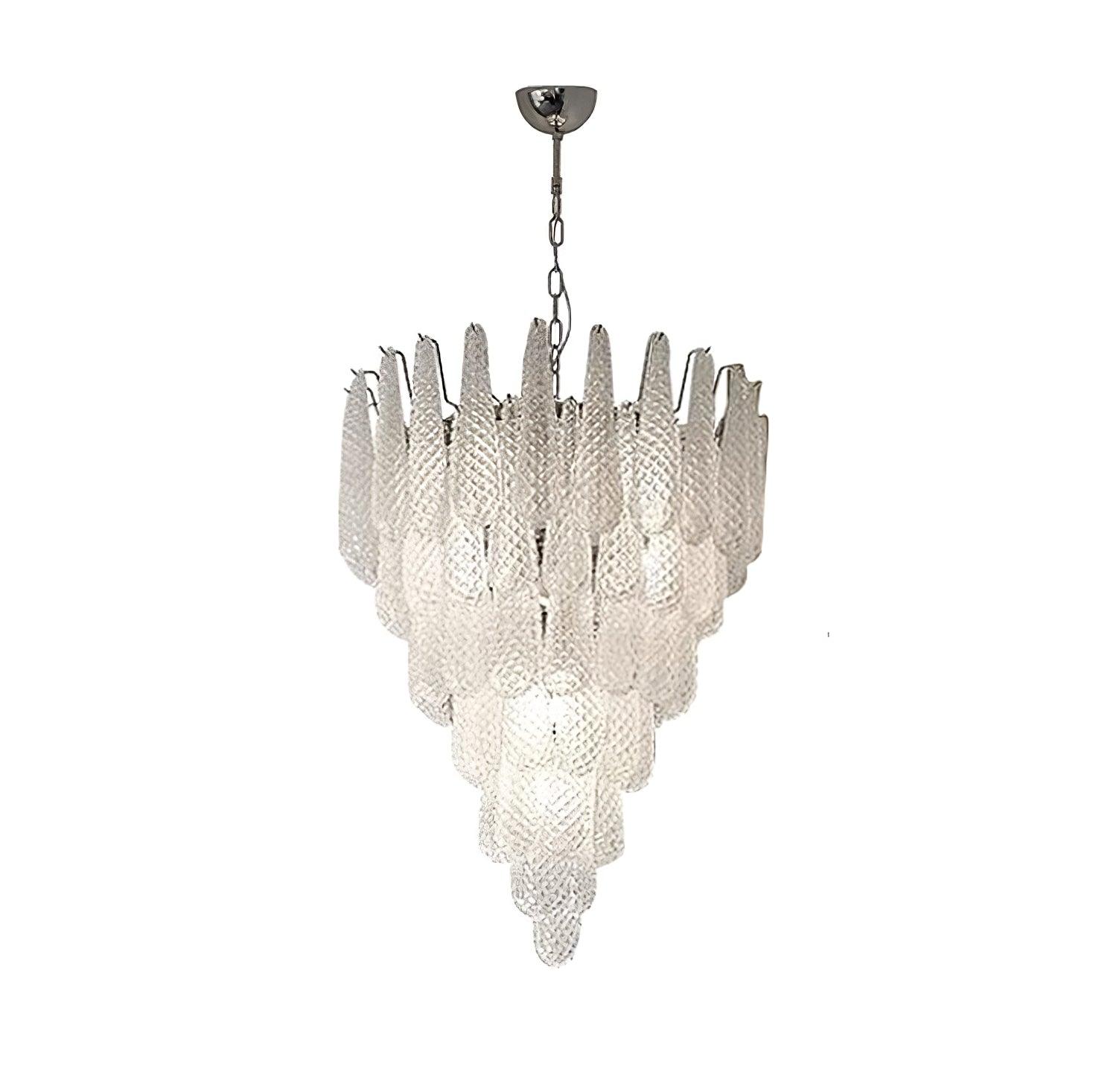 Grid Glass Waterfall Ceiling fixture Chandelier