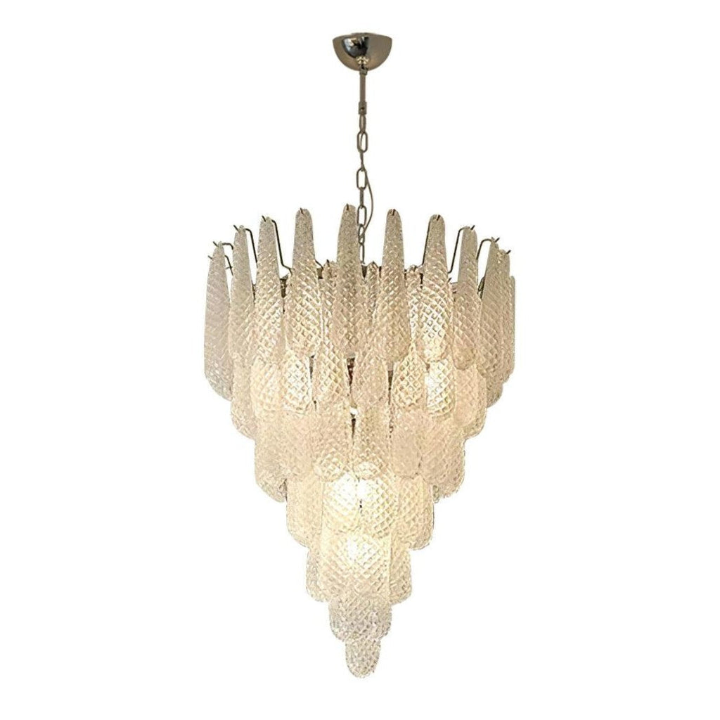 Grid Glass Waterfall Ceiling fixture Chandelier