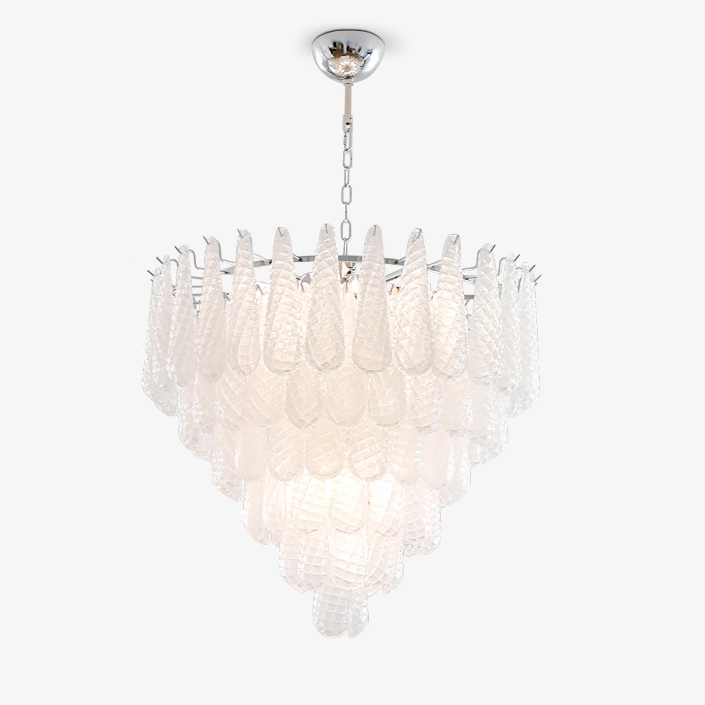Grid Glass Waterfall Ceiling fixture Chandelier