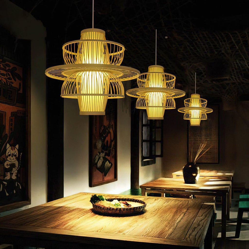 Handmade Sigyn Bamboo Droplight Pendant Lamp