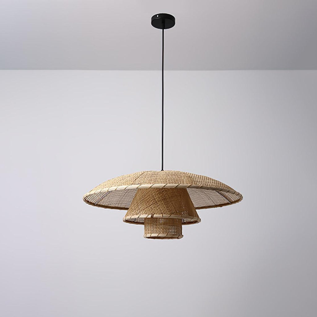 Hat Weave Rattan Droplight Pendant Lamp
