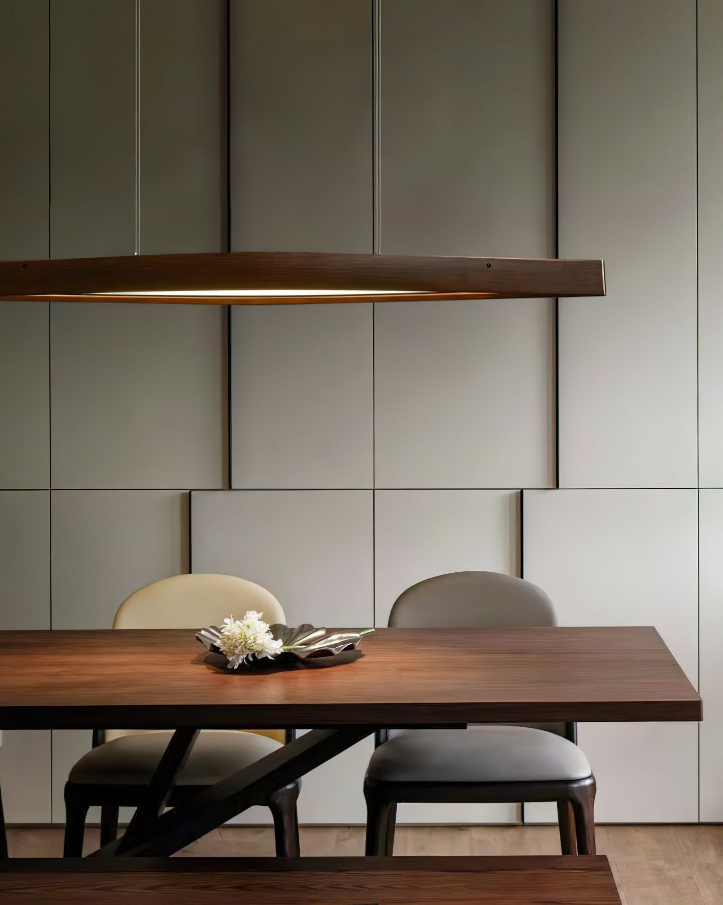 Horizon Linear Wood Droplight Pendant Lamp