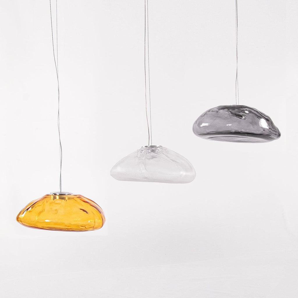 Blown Glass Mesh Pendant Light