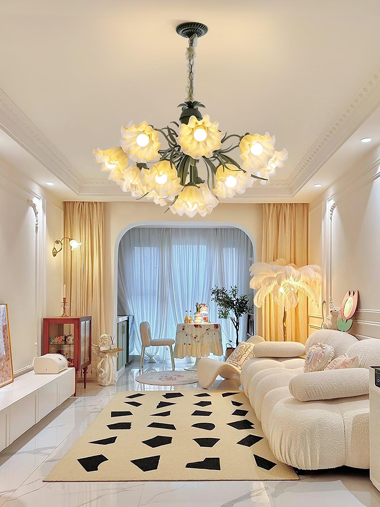 Lily of the Valley Flower Candelabrum Chandelier
